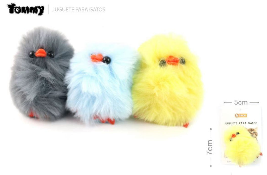Pollito de Peluche para Gatos - Juguete Suave Interactivo 14g