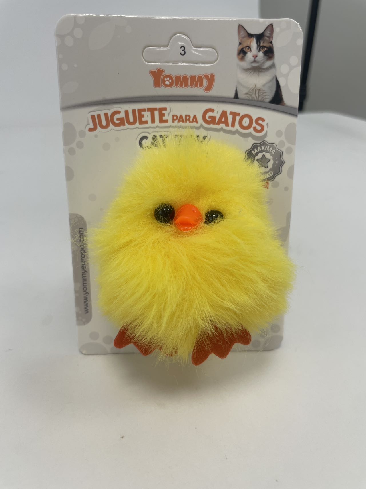 Pollito de Peluche para Gatos - Juguete Suave Interactivo 14g