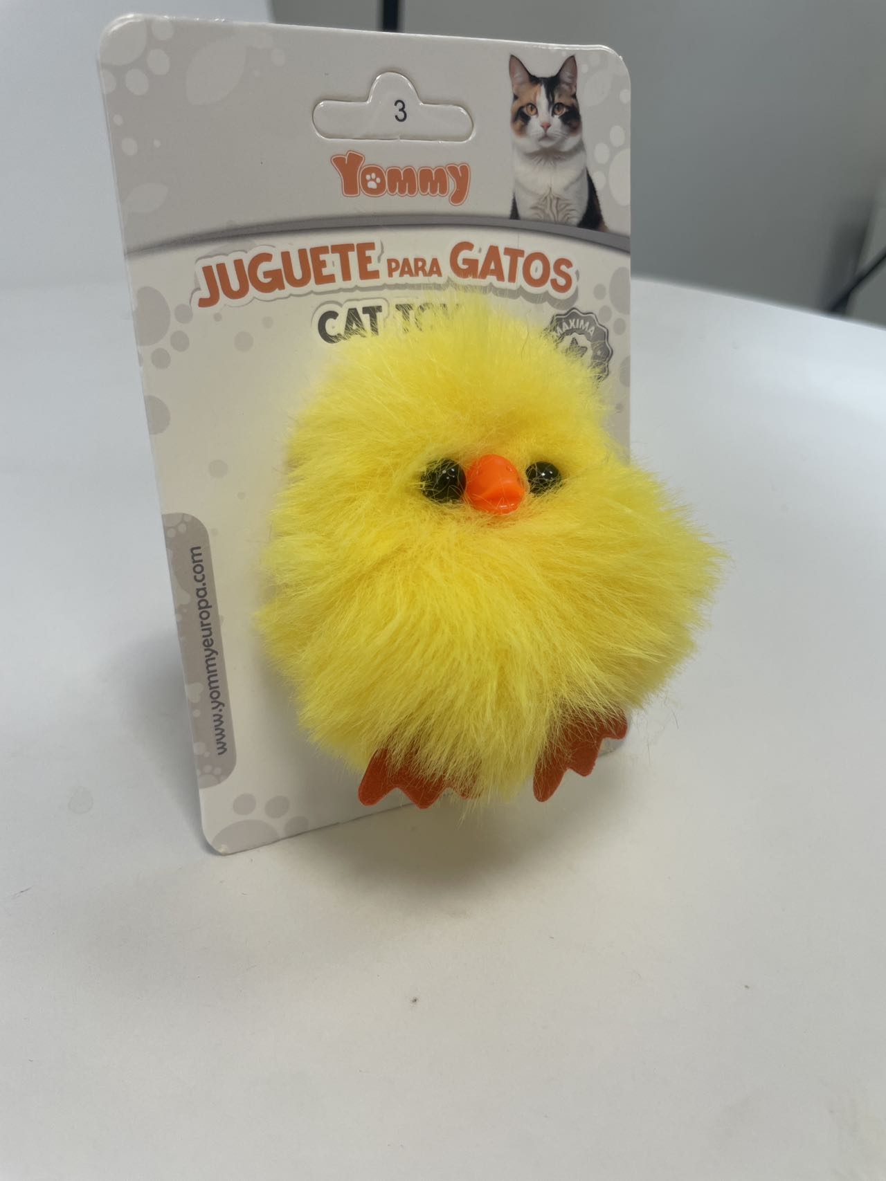 Pollito de Peluche para Gatos - Juguete Suave Interactivo 14g