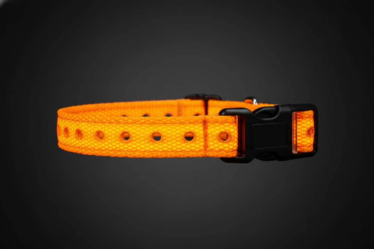 Collar LED naranja lateral