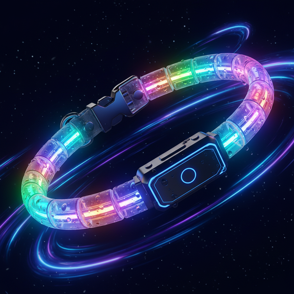 Collar LED recargable futurista