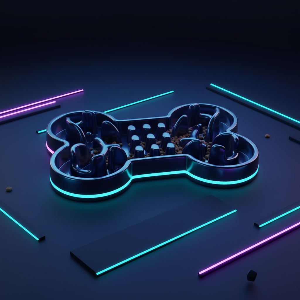 Comedero lento real futurista